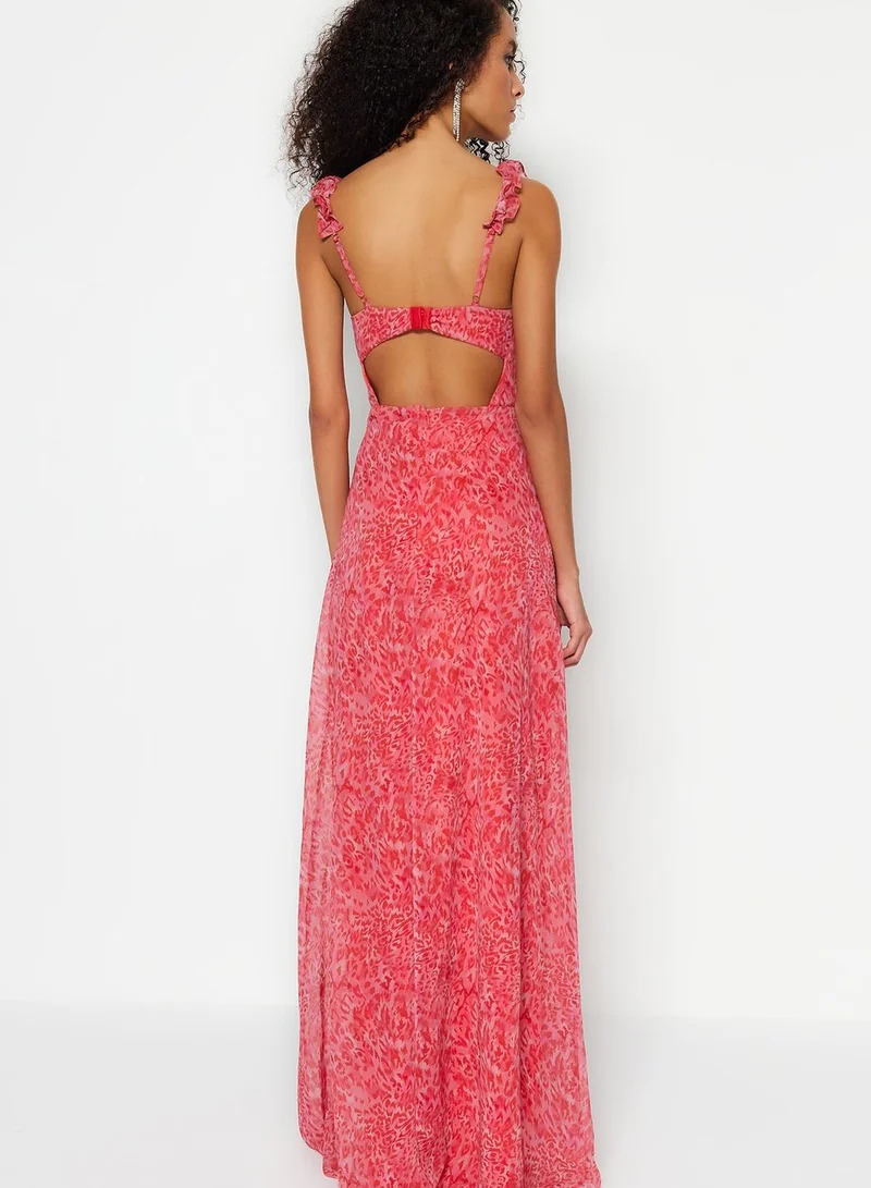 trendyol Strappy Printed Skater Dress