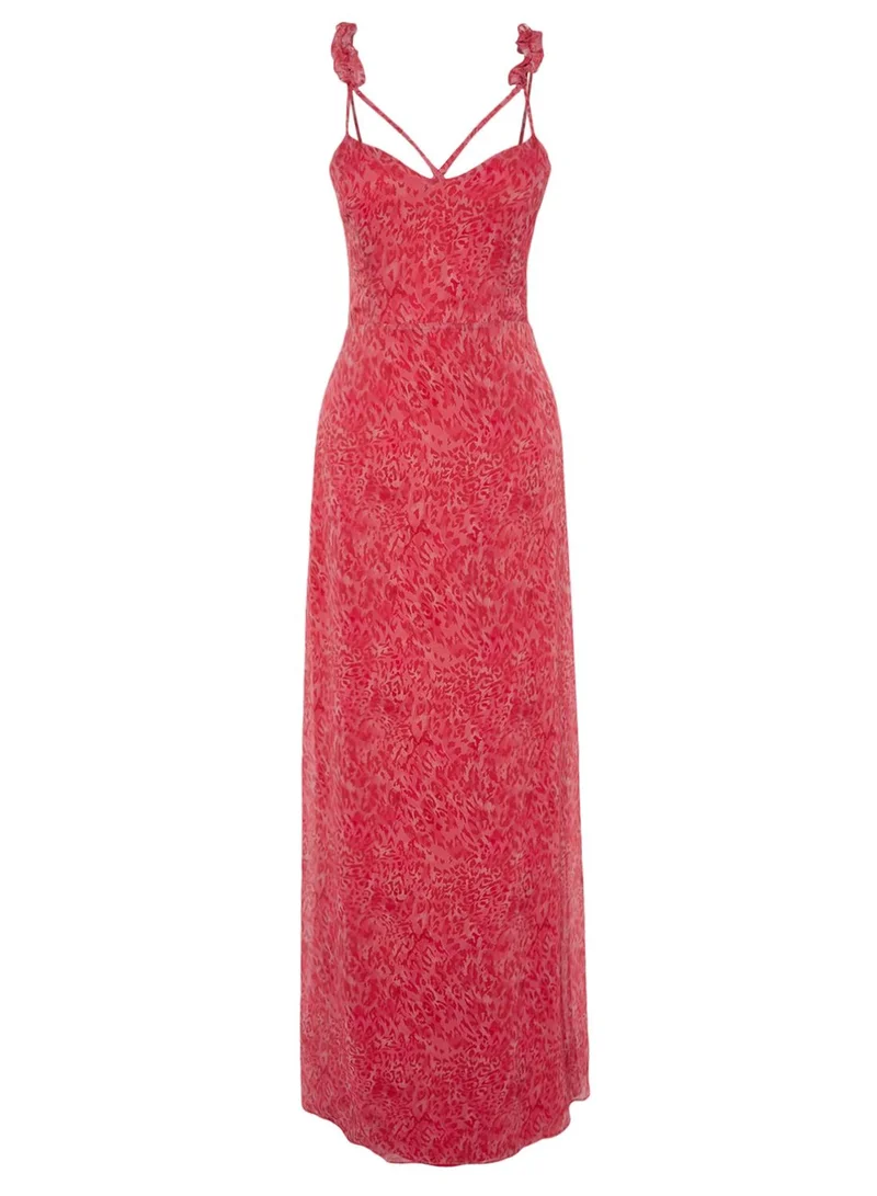trendyol Strappy Printed Skater Dress