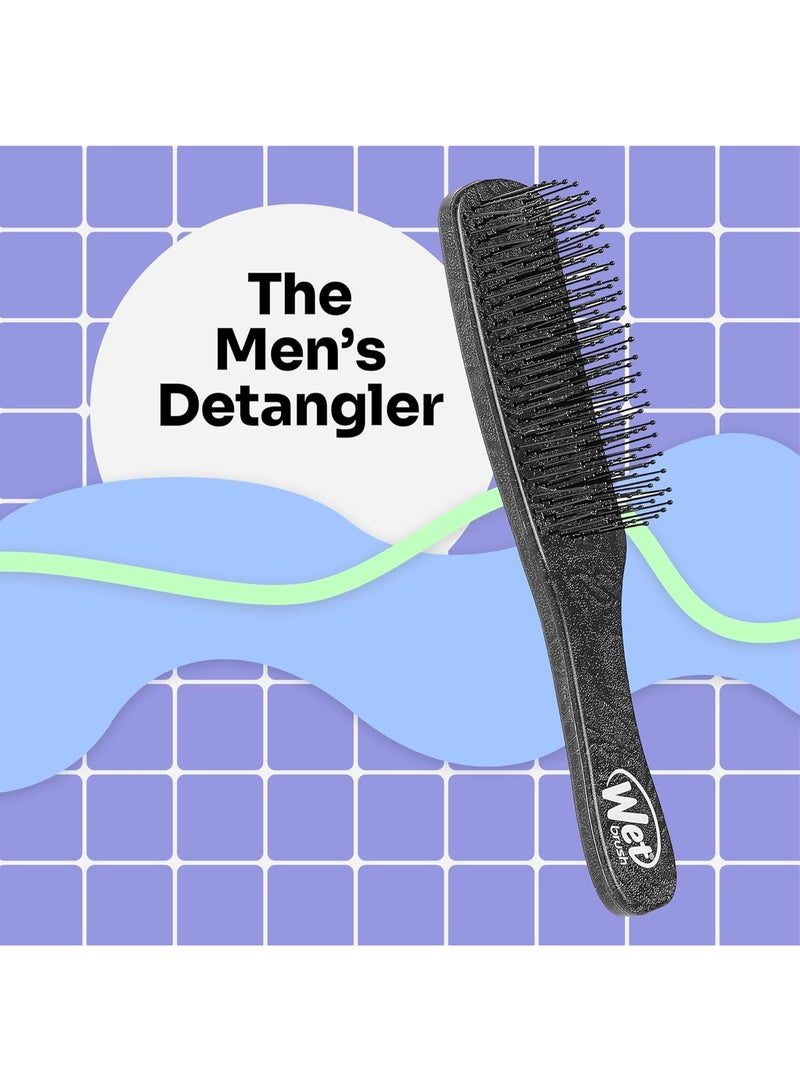 Wet Brush Men’s Detangler Hair Brush - IntelliFlex Bristles for Wet Dry Hair - Black - Image 3