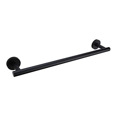 Miyili Matte Black 15.75" Towel Bar SUS 304 Stainless Steel Towel Holder for Bathroom or Kitchen Wall Mount, A01B40A - Image 1