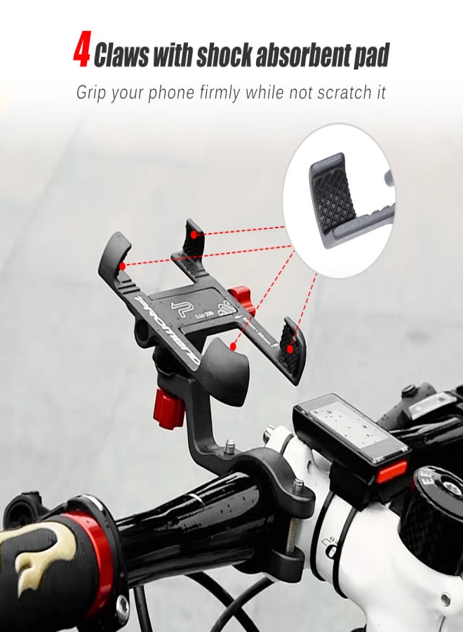 Promend Bike Stem Phone Mount Aluminum Alloy 360° Rotation MTB Bike Road Bicycle Stem Phone Holder - Image 5