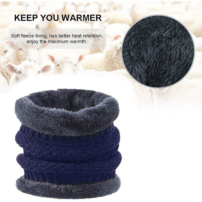 Wearslim قبعات صوف دافئة ®، قبعة رأس مع دفاية رقبة مجموعة قبعات وشالات شتوية للرجال والنساء - Image 3