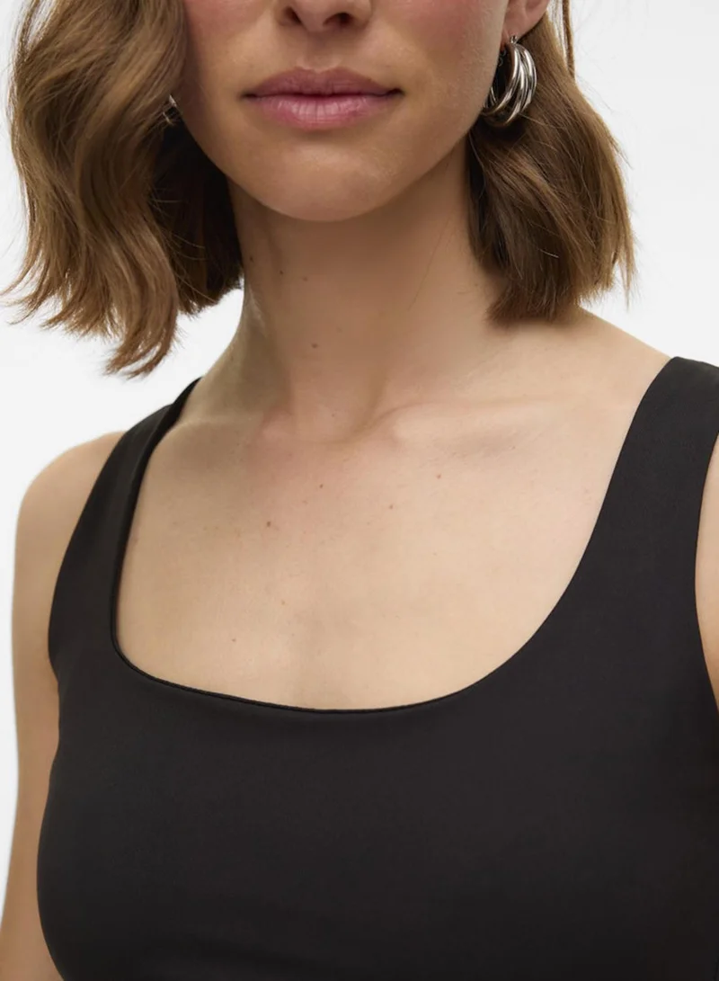 Vero Moda Black VMMILLION SL SQUARE TOP 2-WAY JRS NOOS for Women | Best Price UAE