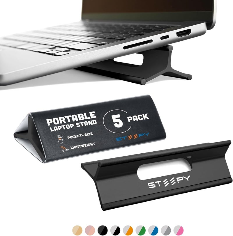Steepy Laptop Stand for Desk - Adjustable 3-Height Laptop Stand - Portable Laptop Riser - Image 1