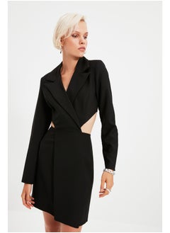 Black Jacket Collar Dress