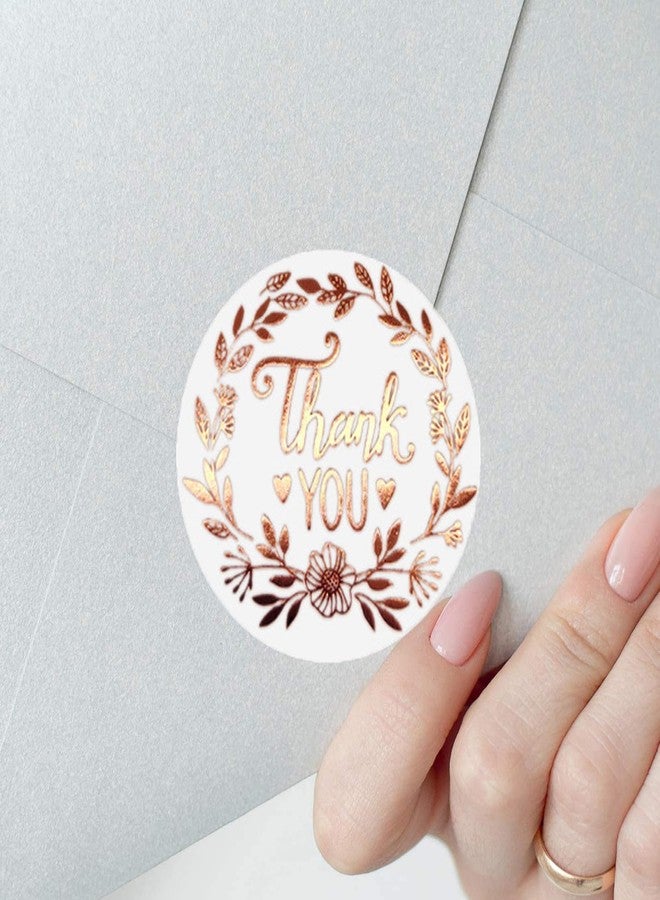 YUISI 500Pcs Round Golden Font Thank You Stickers for Small Business, Vinyl, 1 Roll of 1.5 x 1.5 Inch Thank You Stickers, Self-Adhesive Gift Packing Materials (Style A) - Image 5
