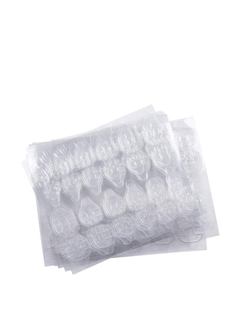 ORiTi 10 ورقات (240 قطعة) من أوريتي، ملصقات لاصقة للأظافر مزدوجة الجوانب، ملصقات غراء أظافر كالولاري، ملصقات أظافر صناعية هلامية، لاصق أظافر شفاف مرن، لاصق أظافر زائفة للتقليم (10 ورقات)  - Image 2
