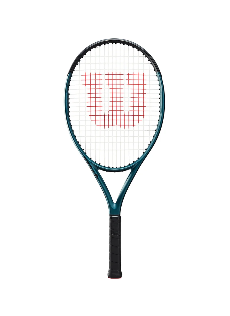 Wilson Ultra 25 V4 Tennis Racket, Head 100, 16x19, Junior Intermediate - Blue/ Black