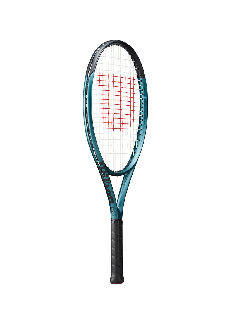 Wilson Ultra 25 V4 Tennis Racket, Head 100, 16x19, Junior Intermediate - Blue/ Black