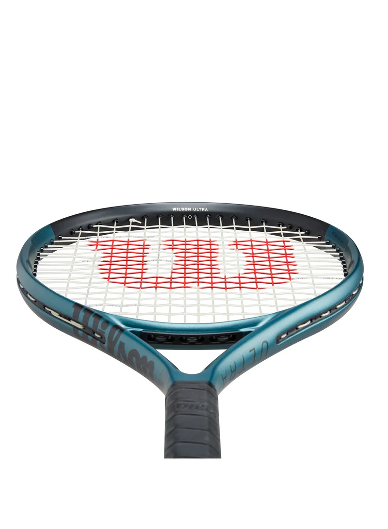 Wilson Ultra 25 V4 Tennis Racket, Head 100, 16x19, Junior Intermediate - Blue/ Black