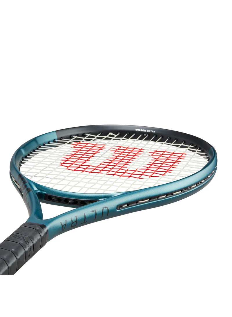 Wilson Ultra 25 V4 Tennis Racket, Head 100, 16x19, Junior Intermediate - Blue/ Black
