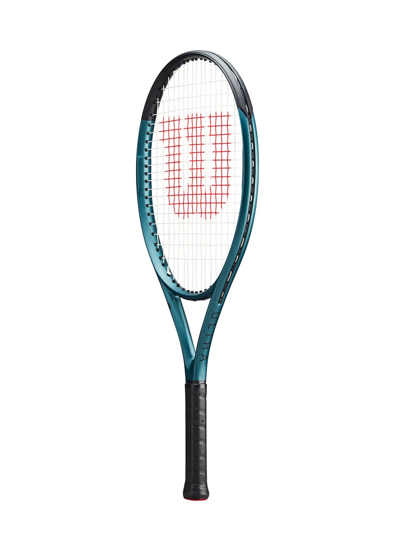 Wilson Ultra 25 V4 Tennis Racket, Head 100, 16x19, Junior Intermediate - Blue/ Black - Image 3