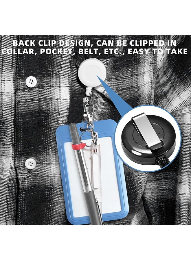 Quantum 6 PCS Pen Holders, Retractable Badge Reel Pen Clip, Nurse ID Badge Holder Lanyard for Office Hospital Accessories - Image 4
