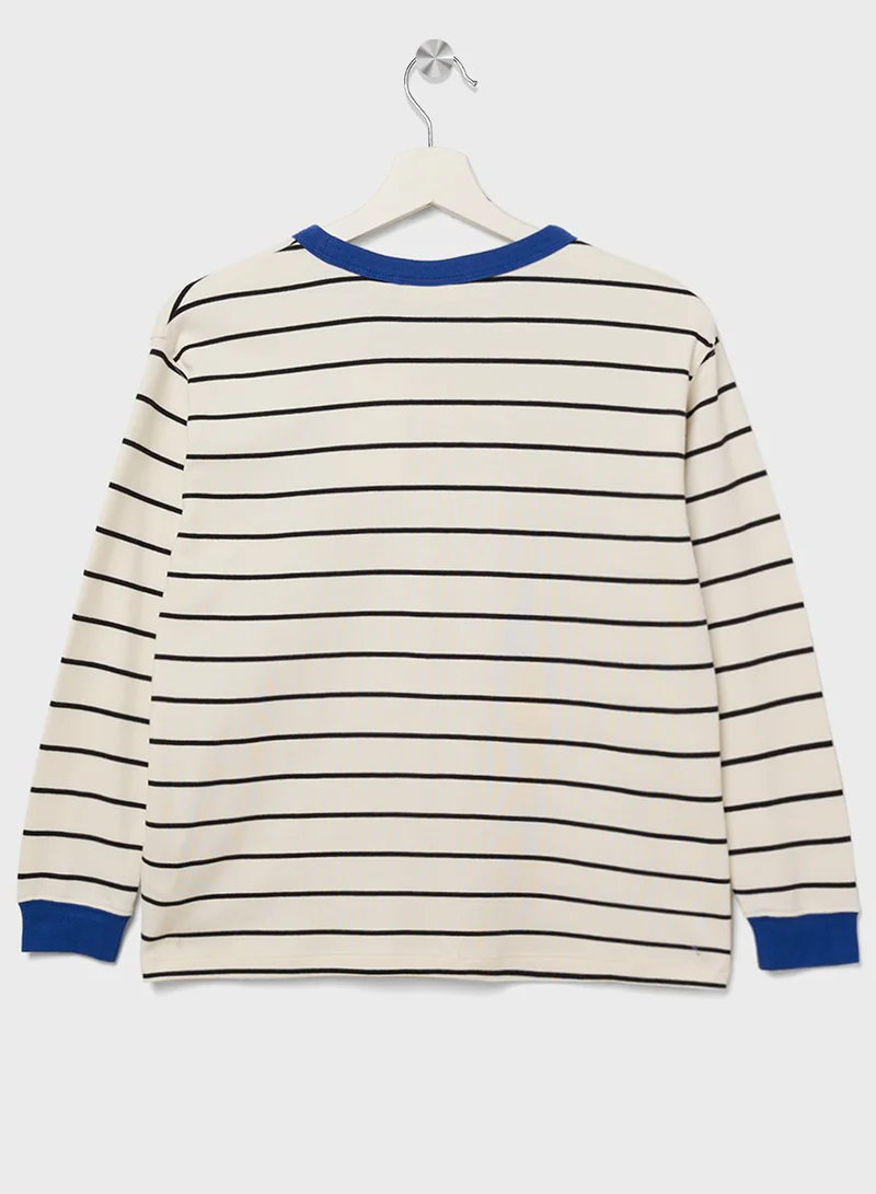 Calvin Klein Jeans Youth Ringer Mono Striped T-Shirt