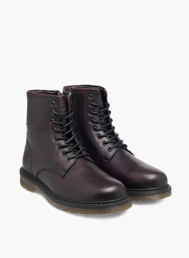 Lee Cooper Men's Solid Chukka Boots with Zip Closure