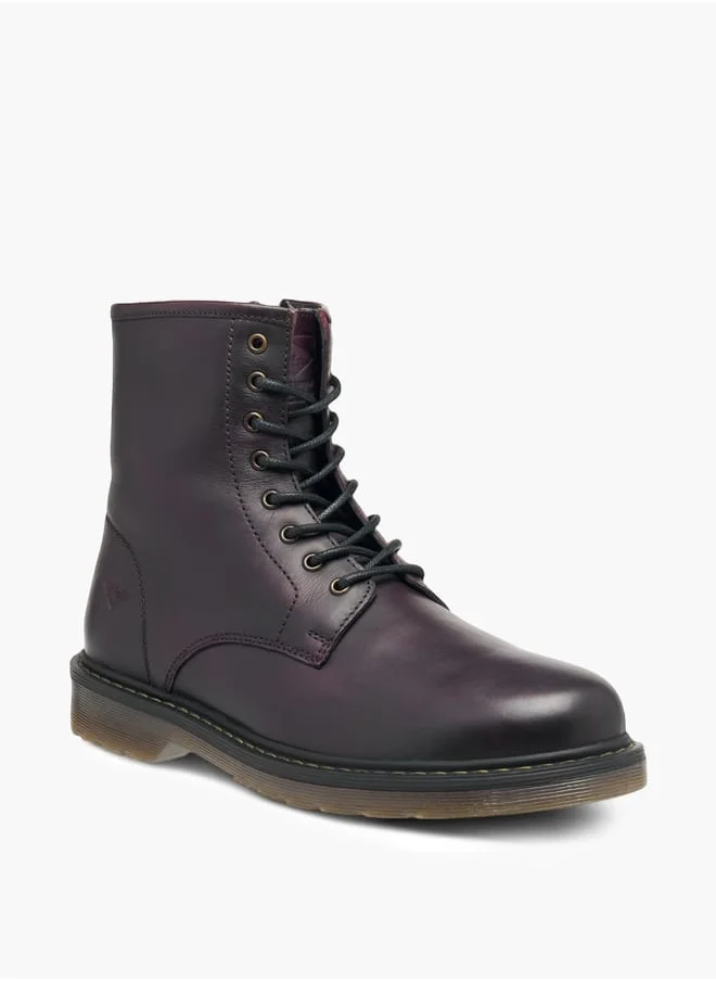 Lee Cooper Men's Solid Chukka Boots with Zip Closure