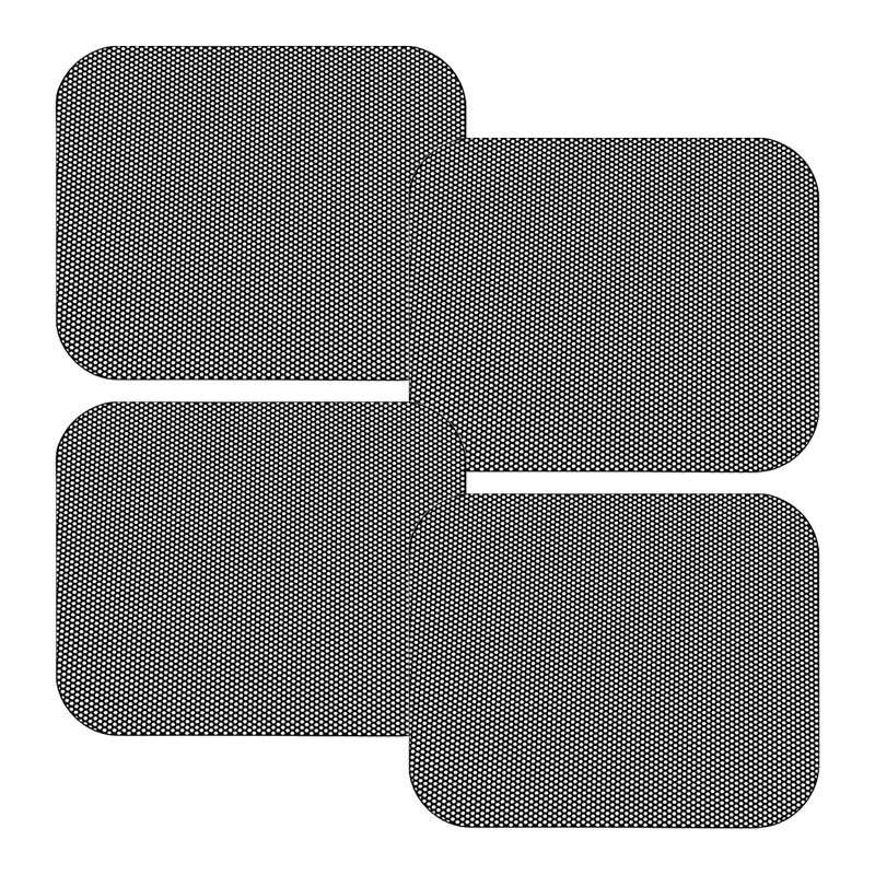 Tuxihapp 4PCS Car Side Window Sunshade Reusable Washable Static Cling Film Car Window Shade Sticker Block UV Rays Heat Glare Vehicle Window Film Shade Privacy Protector for Most Cars Black - Image 2