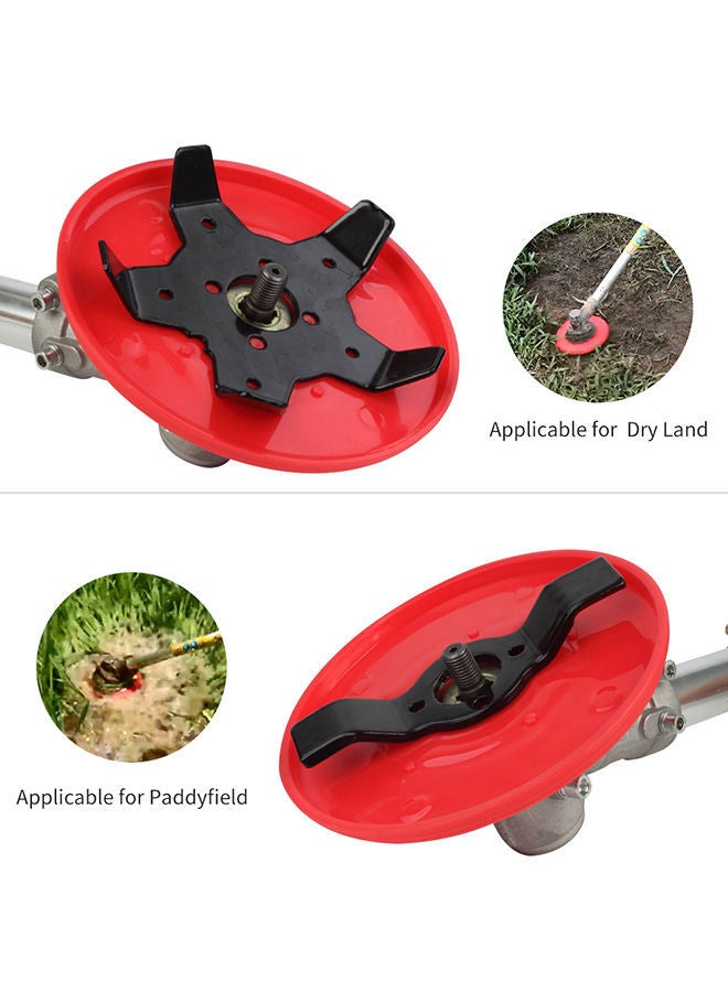 NIBEMINENT 5-Leaves Outdoor Lawn Mower Head With Blade Sharpener Red/Black 2.54centimeter - Image 3