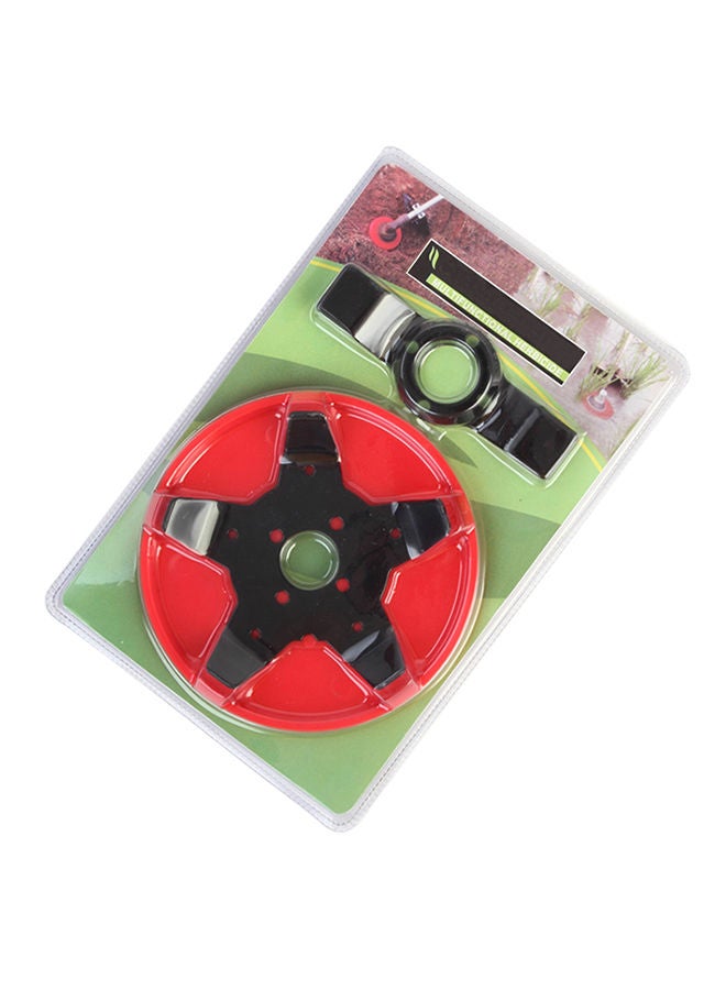 NIBEMINENT 5-Leaves Outdoor Lawn Mower Head With Blade Sharpener Red/Black 2.54centimeter - Image 1