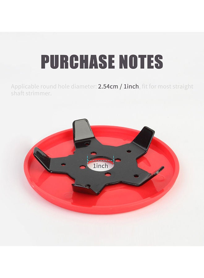 NIBEMINENT 5-Leaves Outdoor Lawn Mower Head With Blade Sharpener Red/Black 2.54centimeter - Image 5