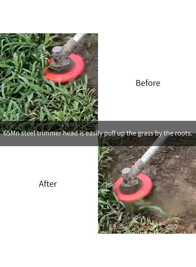 NIBEMINENT 5-Leaves Outdoor Lawn Mower Head With Blade Sharpener Red/Black 2.54centimeter - Image 4