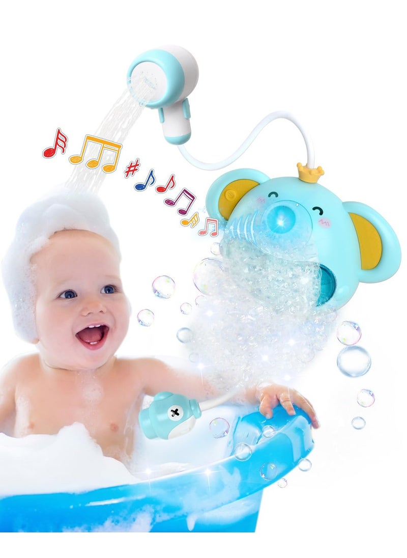 Generic - Baby Bath Toy with Shower Head, Elephant Water Spray Squirt Shower Faucet and Automatic Bubble with Music u0026 Light, Bathtub Water Pump Summer Essentials for Toddlers and Kids Ages 1-3 - Image 1