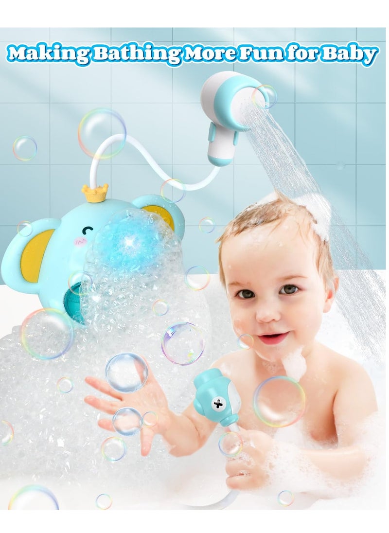 Generic - Baby Bath Toy with Shower Head, Elephant Water Spray Squirt Shower Faucet and Automatic Bubble with Music u0026 Light, Bathtub Water Pump Summer Essentials for Toddlers and Kids Ages 1-3 - Image 1