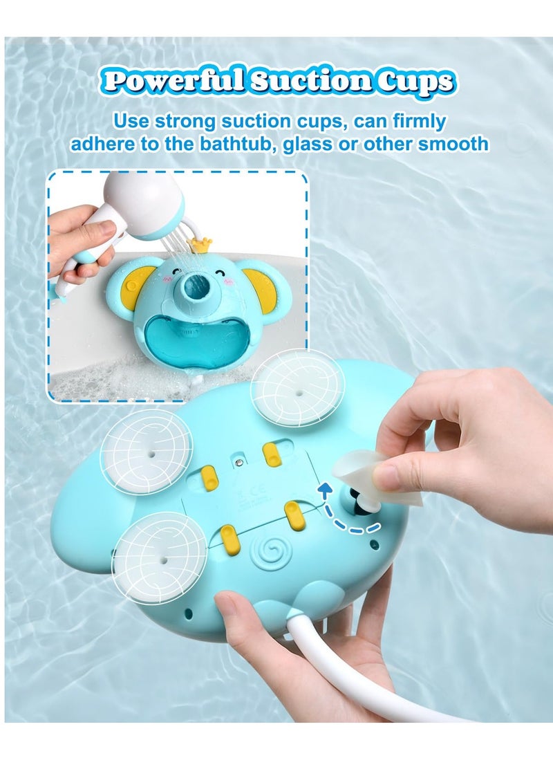 Generic - Baby Bath Toy with Shower Head, Elephant Water Spray Squirt Shower Faucet and Automatic Bubble with Music u0026 Light, Bathtub Water Pump Summer Essentials for Toddlers and Kids Ages 1-3 - Image 1