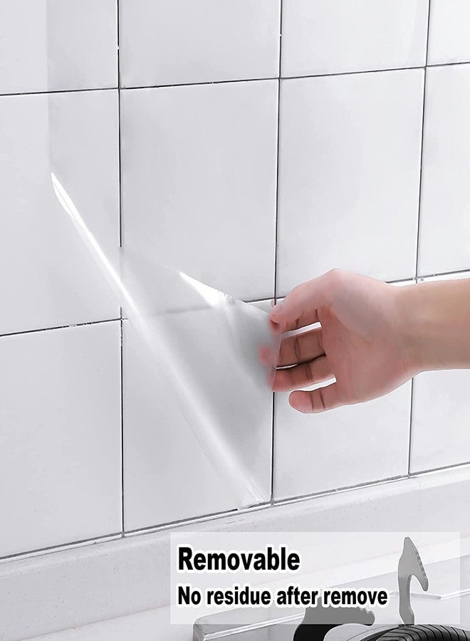 WALLFLY Protective Film Liners Drawers Shelves Kitchen Oil Proof Furniture Film Splash Guard Walls Cover Removable Cabinets Laminate Film | Transparent Glossy Self-Adhesive Sheet (31W x 121.92L) - Image 2