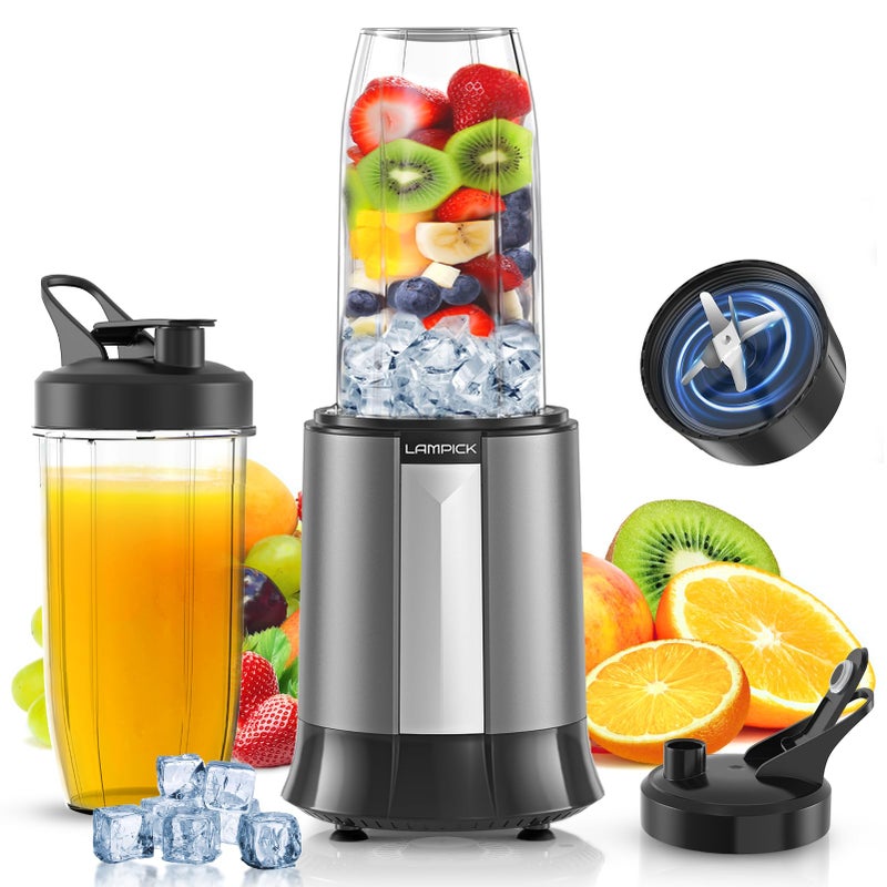 Smoothie Blender 1300W Personal Blender for Smoothies Shakes and Nutrient Extractions with 2pcs BPAFree 27oz Portable ToGo Bottles