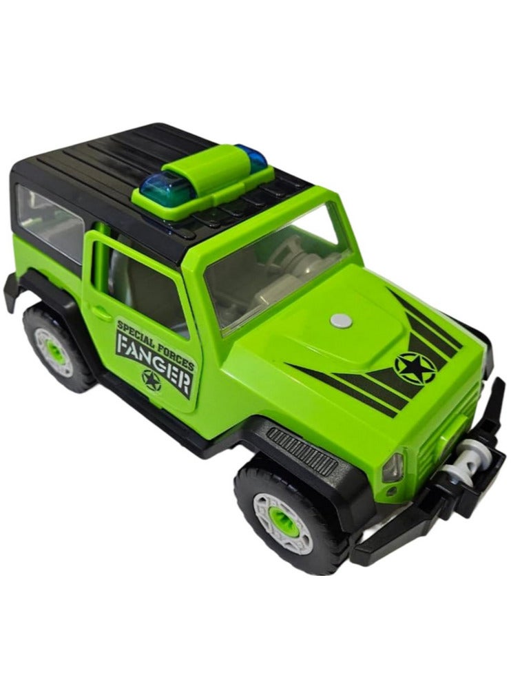 An educational vehicle assembly game featuring two civilian and military vehicle models. Educational and easy to assemble.  - Image 3