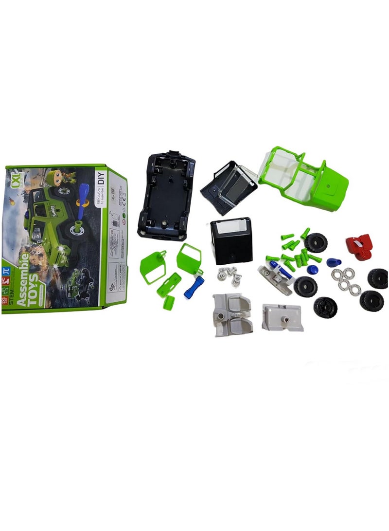 An educational vehicle assembly game featuring two civilian and military vehicle models. Educational and easy to assemble.  - Image 1