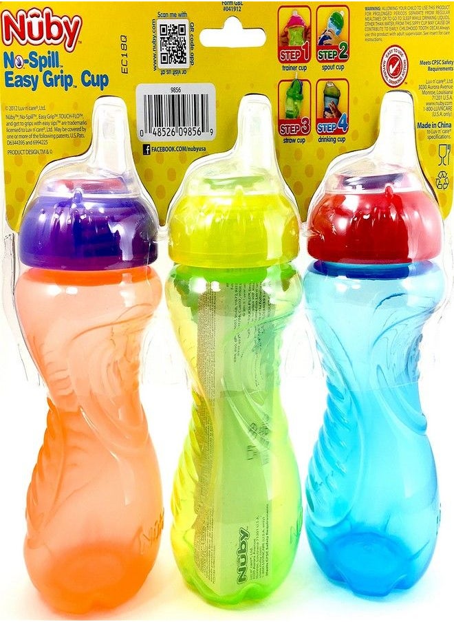 Nuby Nuby No Spill Easy Grip 10 Oz Sippy Cups 3 Pack 