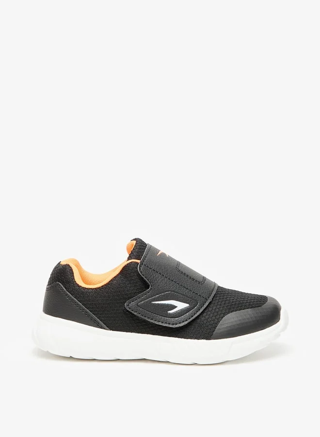 Dash Boys Textured Sports Shoes with Hook and Loop Closure