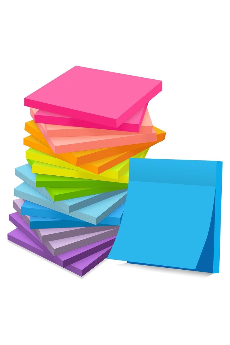 ستيكي نوتس ملاحظات لاصقة 76 مم × 76 مم - 500 ورقة - وسادات لاصقة ذاتية اللصق للمكتب والمدرسة والمنزل والدراسة - دفاتر ملاحظات لاصقة قوية للتخطيط والتذكير وقائمة المهام - ملاحظات ورقية قابلة للكتابة على المكتب والمنظم - Image 1