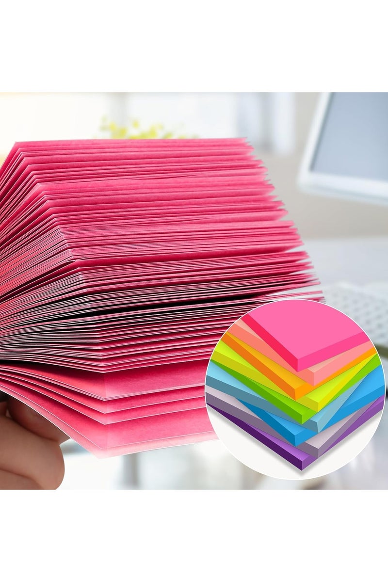 ستيكي نوتس ملاحظات لاصقة 76 مم × 76 مم - 500 ورقة - وسادات لاصقة ذاتية اللصق للمكتب والمدرسة والمنزل والدراسة - دفاتر ملاحظات لاصقة قوية للتخطيط والتذكير وقائمة المهام - ملاحظات ورقية قابلة للكتابة على المكتب والمنظم - Image 4