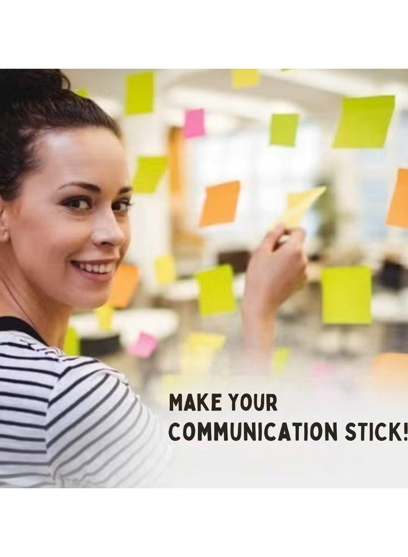 ستيكي نوتس ملاحظات لاصقة 76 مم × 76 مم - 500 ورقة - وسادات لاصقة ذاتية اللصق للمكتب والمدرسة والمنزل والدراسة - دفاتر ملاحظات لاصقة قوية للتخطيط والتذكير وقائمة المهام - ملاحظات ورقية قابلة للكتابة على المكتب والمنظم - Image 5