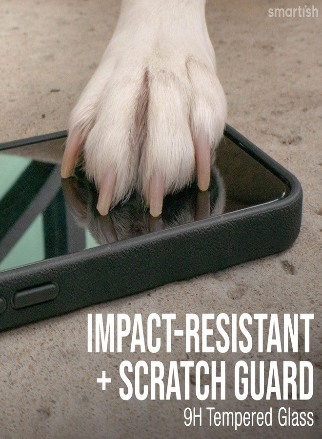 Smartish® iPhone 16 Screen Protector - 2-Pack Tempered Glass Screen Protectors - Tuff Sheet - 9H Easy Install Frame [Scratch Resistant] Case-Friendly- Dynamic Island for Apple iPhone 16 Clear - Image 4