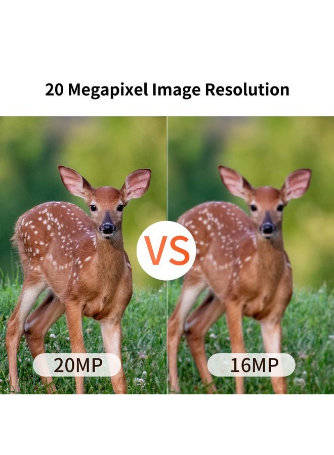 OUTDOOR EXPERT 20MP Mini Trail Camera, 1080P Hunting Camera with No Glow 940nm Night Vision Motion Activated IP66 Waterproof, 80ft Illumination Range for Wildlife Monitoring, Outdoor Use - Image 5