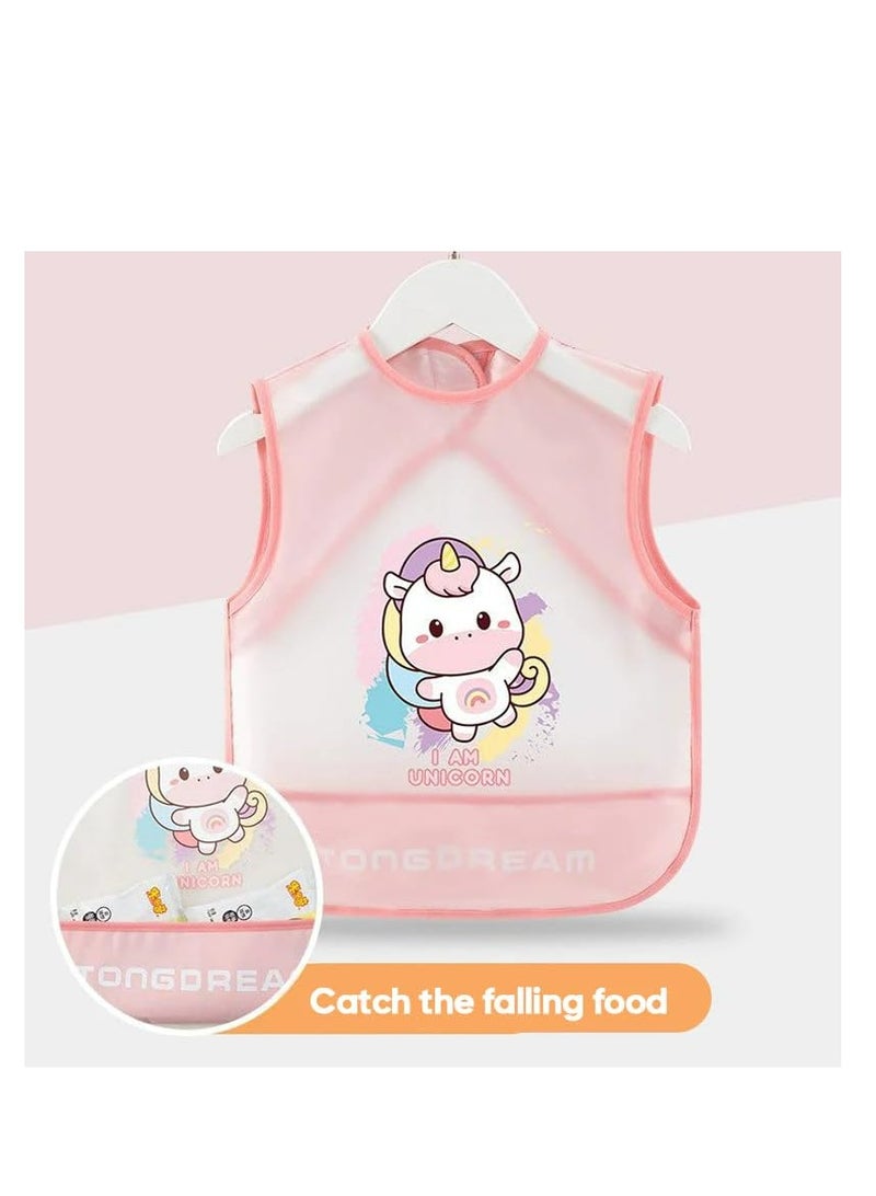 Excefore مريلة أطفال قابلة للتعديل، 6 قطع مريلة للأطفال من عمر 0-4 سنوات، مريلات سيليكون للبنات أو الأولاد، مريلة قابلة للتعديل ومقاومة للماء، مريلات متعددة الوظائف للتغذية، التسنين وسيلان اللعاب - Image 4