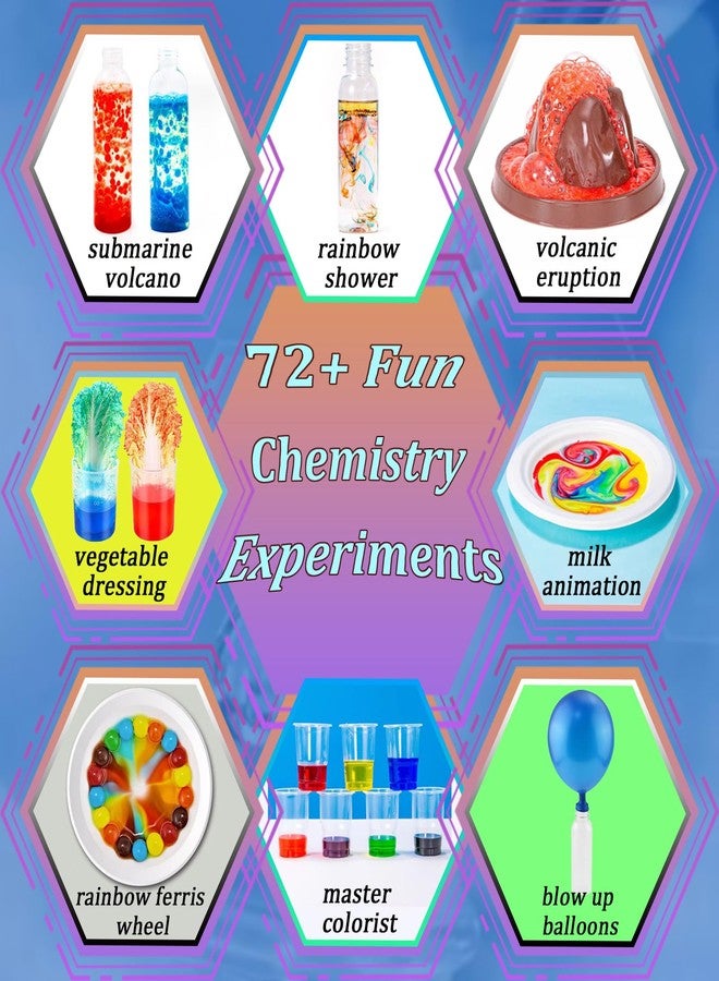 EXBEPE Science Kits for Kids 72+ Science Lab Experiments Erupting Volcano,Rainbow Rain,Artificial Snow Magic Chemistry Toy DIY Science Educational Learning Kit for Boys Girls - Image 2