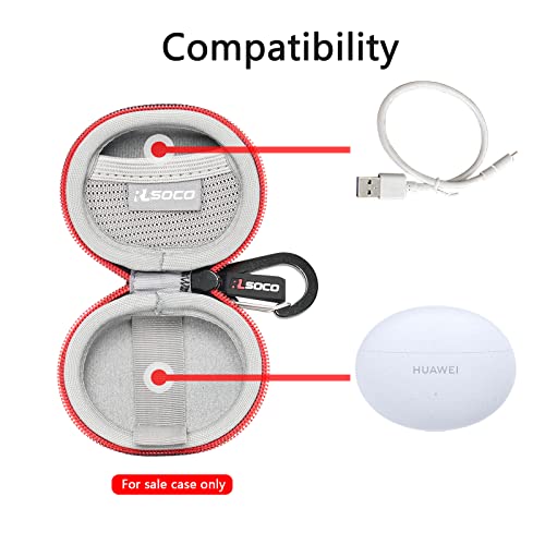 RLSOCO Hard Case for Huawei FreeClip/FreeBuds 5i/FreeBuds 6i Wireless Earbuds (Case Only) - Image 3