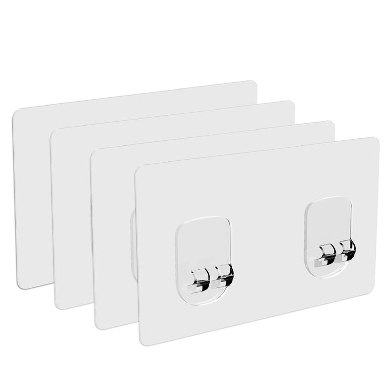 Orimade 472 x 275 inches 12 x 7 cm Transparent Adhesive for Bathroom Shelf Soap Dish Holder and Kitchen Sink Caddy4 Pack