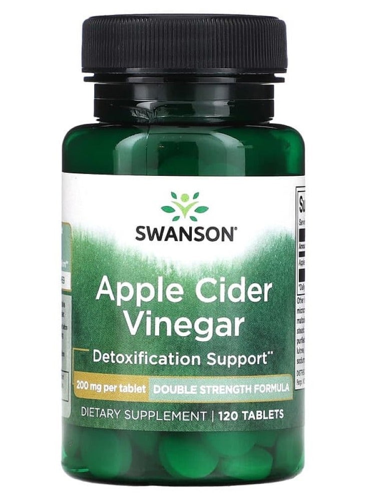 SWANSON Apple Cider Vinegar - Double Strength 200 mg 120 Tabs