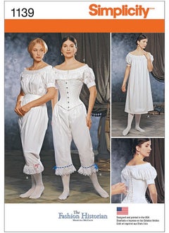 Simplicity 1139 Women'S Civil War Historical Costume Sewing Pattern, Sizes 1420  - Image 1
