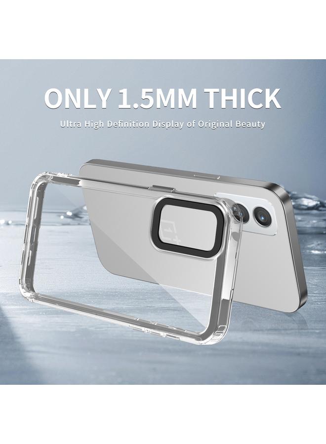 S-TOP Case For OnePlus Nord 2 5G Transparent Acrylic + TPU Shockproof Phone Case - Image 2