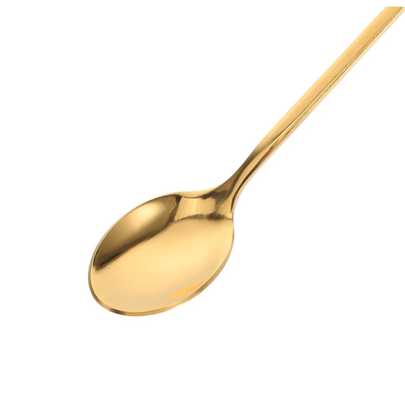 Long Handled Stainless Steel Cocktail Stirrer Spoon Gold Bar Mixing Tool Easy Clean - Image 4
