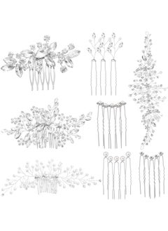 Maitys 44 Pieces Wedding Hair Accessories - Faux Pearl, Crystal, Rhinestone Hair Combs, Clips and Floral Pieces for Bride and Bridesmaid (Elegant Style)  - Image 1