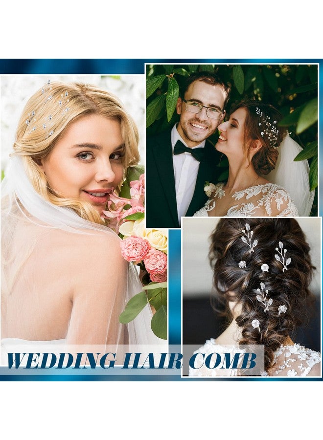 مايتيز 44 قطعة من إكسسوارات شعر الزفاف - لؤلؤ صناعي، كريستال، أمشاط شعر مرصعة بأحجار الراين، مشابك شعر وقطع زهور للعروس ووصيفات العروس (أسلوب أنيق) - Image 5