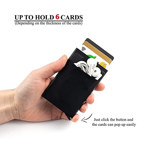 Stealodeal Black RFID Protected Aluminum pop Up Jacket Debit/Credit/ATM Card Holder (Unisex) - Image 5